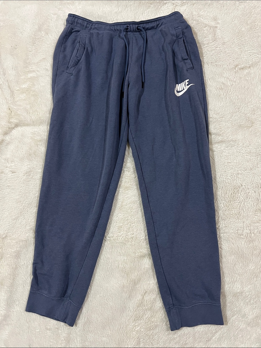 Nike Women’s Joggers Casual Pants Fleece Cotton Blend CI1196 Blue Size LARGE